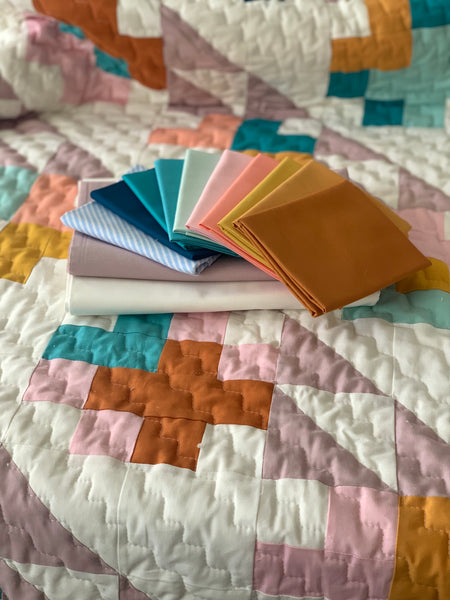 Wren Collective 'The Mae quilt' fabric bundle kit- throw size