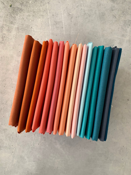 Suzy quilts 'Shine Quilt' fabric bundle kit - throw size  (Bella, and Robert Kaufman Kitchen window wovens)