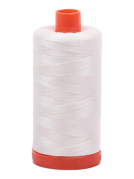 Aurifil thread - 50wt Mako 1300m spool - Chalk (2026)