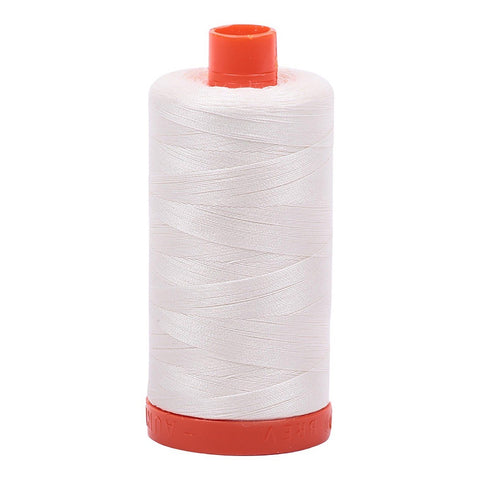 Aurifil thread - 50wt Mako 1300m spool - Chalk (2026)