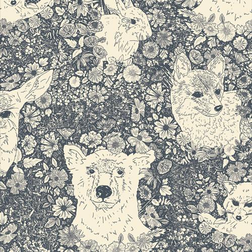 The Open Road by Art Gallery Fabrics- Wandering with Bear (sold in 25cm  (10") increments)