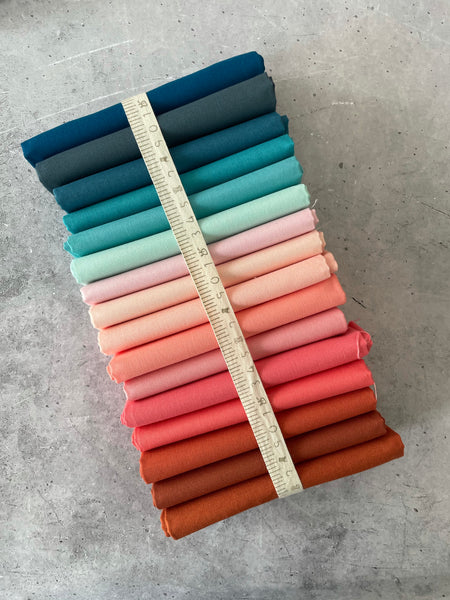 Suzy quilts 'Shine Quilt' fabric bundle kit - throw size  (Bella, and Robert Kaufman Kitchen window wovens)